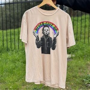 Women’s Michael Myers Halloween Never Give Up T-Shirt XL
